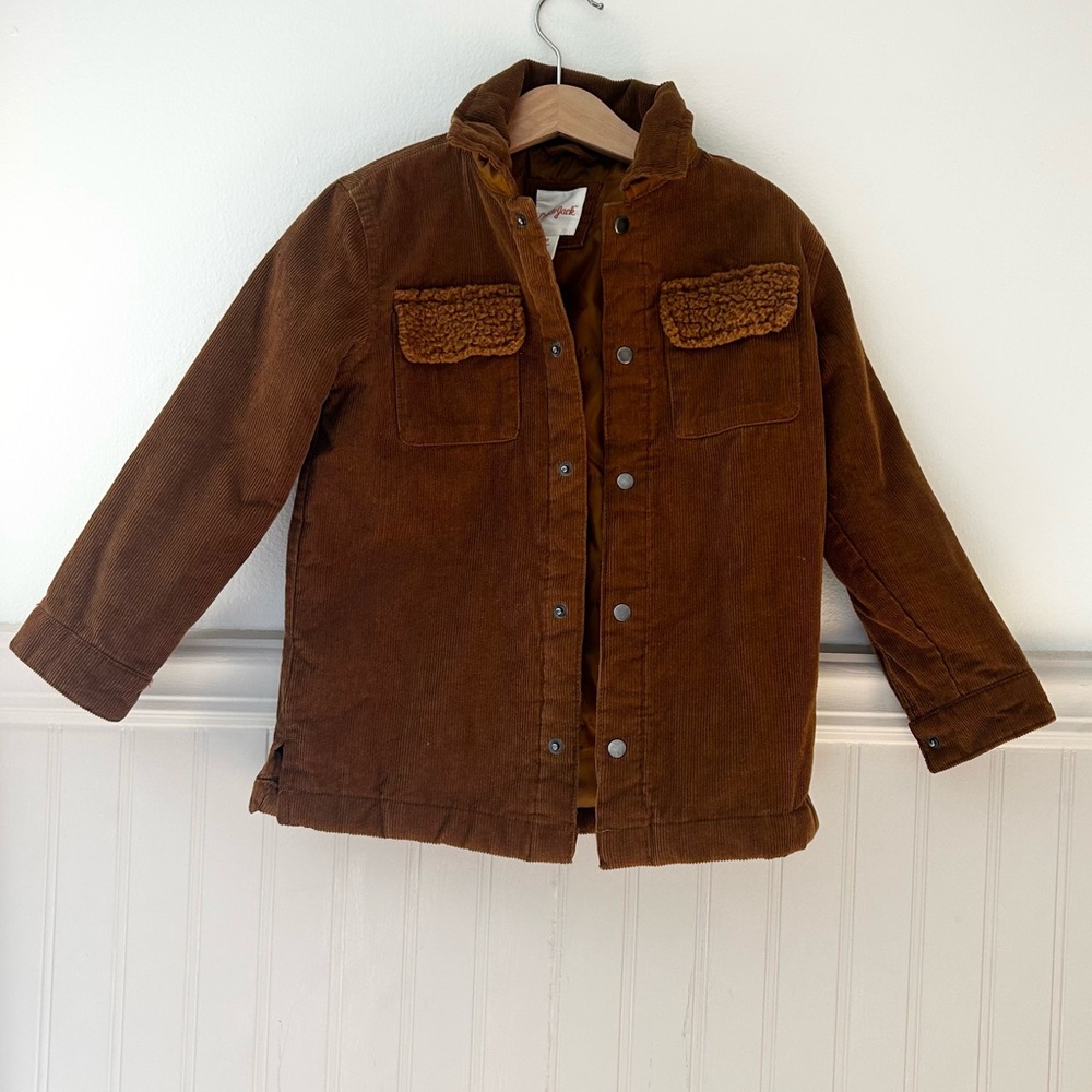 Cat & Jack Boys 5T Brown Tan Kids Corduroy Shacket